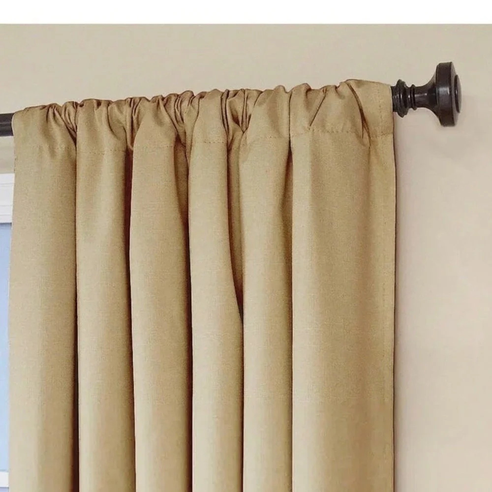 ECLIPSE Kendall Modern Blackout Thermal Rod Pocket Window Curtain for Bedroom or